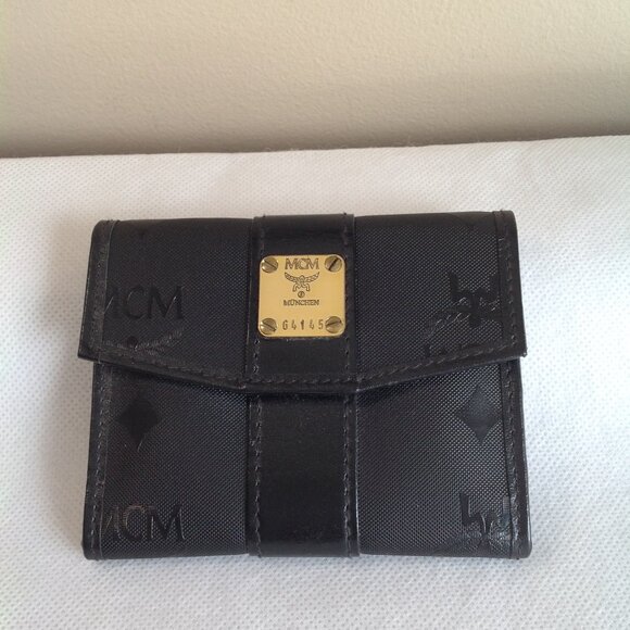 Unisex Amazing MCM Monogram Small Wallet Card ID Case - Picture 2 of 12